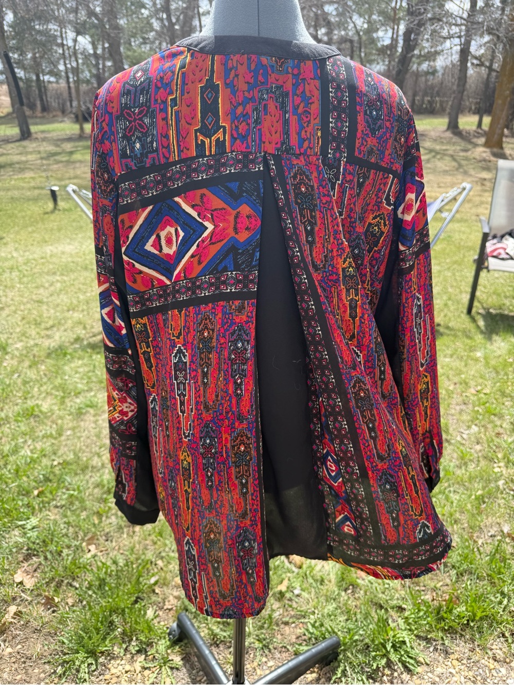 Point Zero Black Multicolor Patterned Jacket - Picture 4 of 6